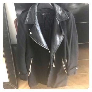 Zara wool biker coat